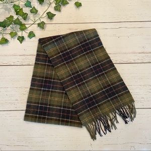 Barbour Tartan Plaid Scarf 100% Lambswool